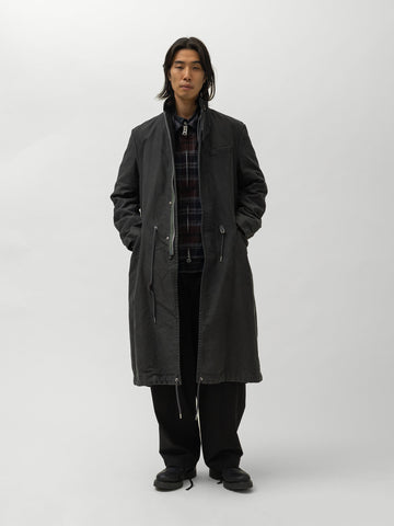 sacai Sueded Cotton Coat Black, Coats