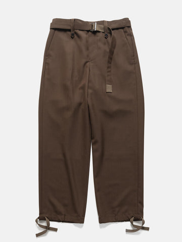 Flat shot of the sacai Suiting Pants Brown