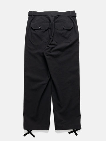 Flat shot of the back of the the sacai Weathercloth Pants Black
