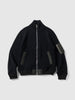 sacai Wool Knit Blouson Navy x Khaki, Jackets