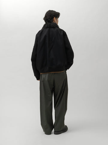 sacai Wool Melton Blouson Black, Jackets