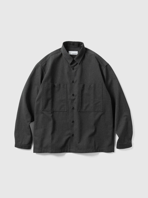 sage NATION Grange Shirt Viscose Mid Grey, Shirts