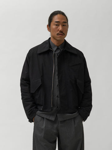 sage NATION Toya Bomber Cotton Broad Cloth Dark Navy, Jackets