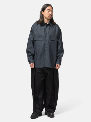 sage NATION Box Pleat Trouser Black, Pants