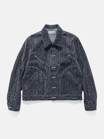 sage NATION Denim Jiji Jacket Indigo Needle Punch, Denim Jackets