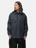 sage NATION Flap Shirt Indigo Stripe, Shirts