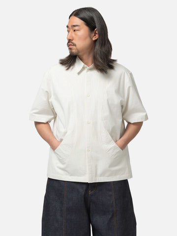 sage NATION Takeshi Shirt Ivory Stripe, Shirts