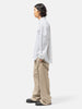 sage NATION Wide Tailored Trouser Cotton Twill Beige, Pants