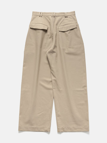 sage NATION Wide Tailored Trouser Cotton Twill Beige, Pants