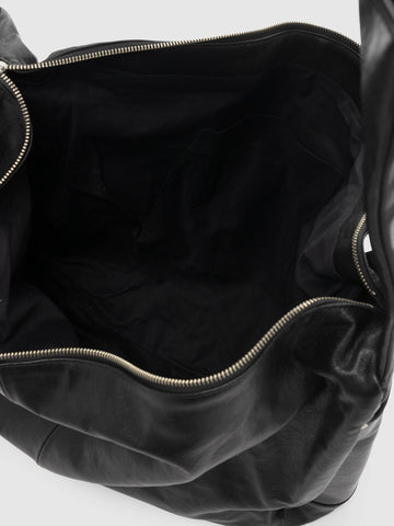 ssstein Goat Leather Shirring Handle Shoulder Bag Black, Shoulder Bags