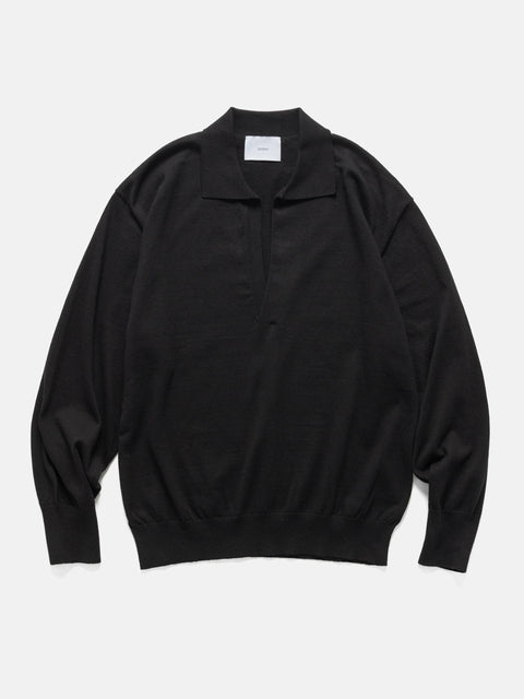 ssstein Organic Cotton Knit Skipper LS Black, Sweaters