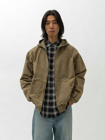 ssstein Sulfur Dyed Oxford Vintage Hood Jacket Khaki, Jackets