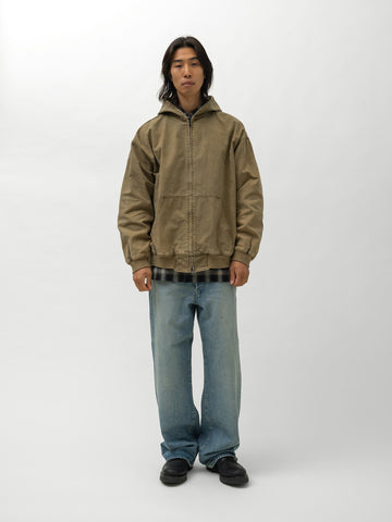 ssstein Sulfur Dyed Oxford Vintage Hood Jacket Khaki, Jackets