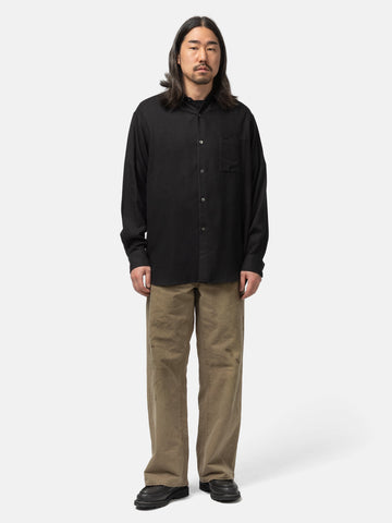 ssstein Sulfur Dyed Oxford Vintage Wide Pants Khaki Brown, Pants