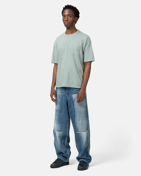 visvim Jumbo Tee S/S DMGD Lt. Green, T-Shirts