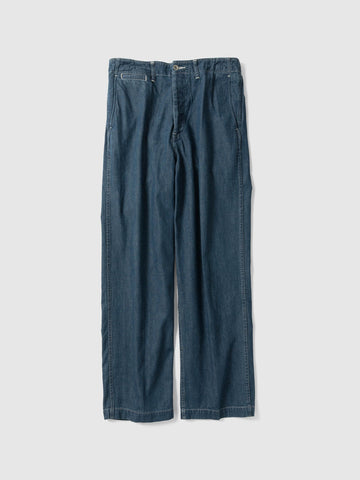 visvim SS Broader Pants DMGD LT.INDIGO, Pants