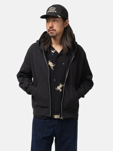 visvim Ultimate Jumbo SB Hoodie F.Z. Black, Hoodies